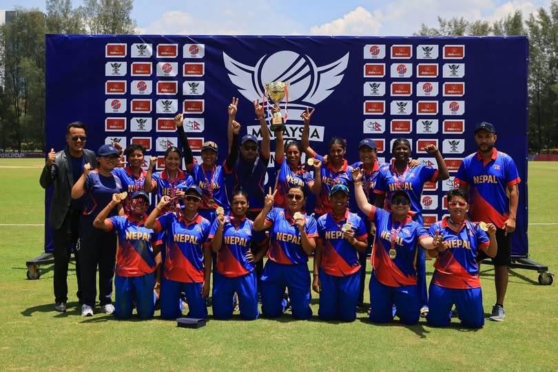 Nepal women's national cricket team winning moment