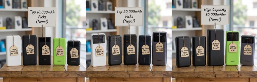 Power Bank Price in Nepal - Capacity Comparison